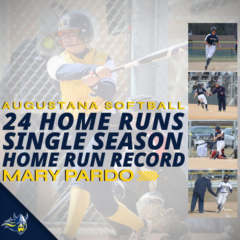 Records are meant to be broken. 

@MaryMarypardo7 just set the Augustana single-season record for home runs with 24 ⚔️

#BuildingChampions