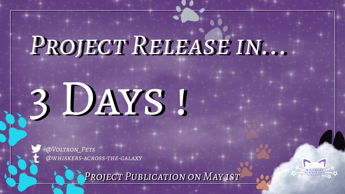 Voltron_Pets's tweet photo. Three Days until we release Whiskers Across the Galaxy!
This has been a rocky journey but so satisfying to see reaching its final stage. https://t.co/DYyRxo6vwd