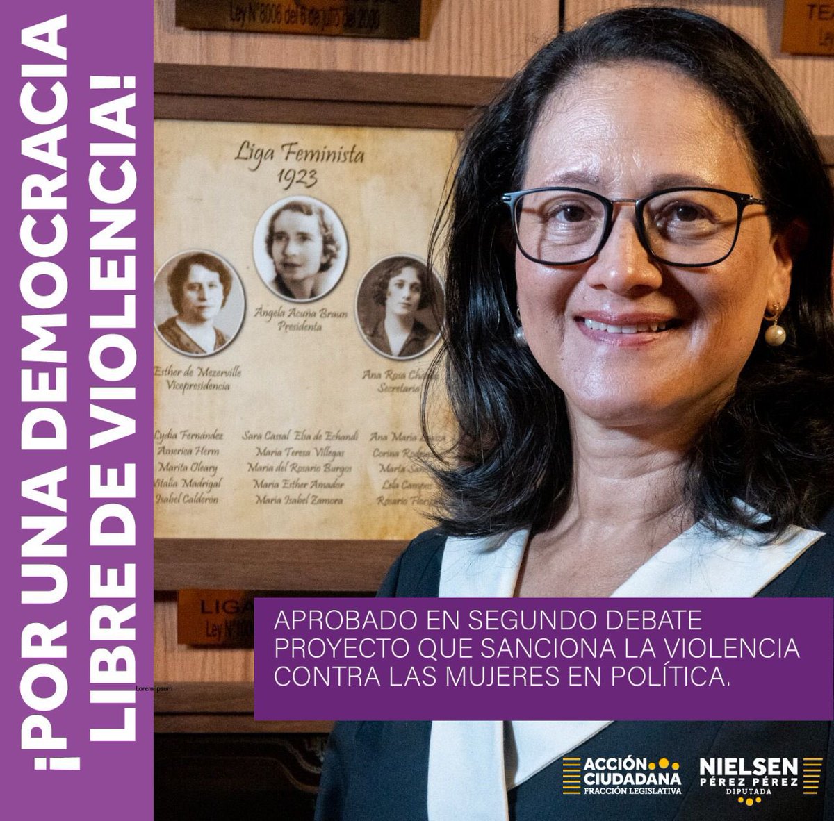 Y aprobamos en 2 debate en la mañana uno de los proyectos más importantes y que más ha costado su trámite, la Ley contra la violencia hacia las mujeres en la política (Exp 20.308), porque es nuestro derecho participar de la política en igualdad de condiciones sin violencia (1/2)