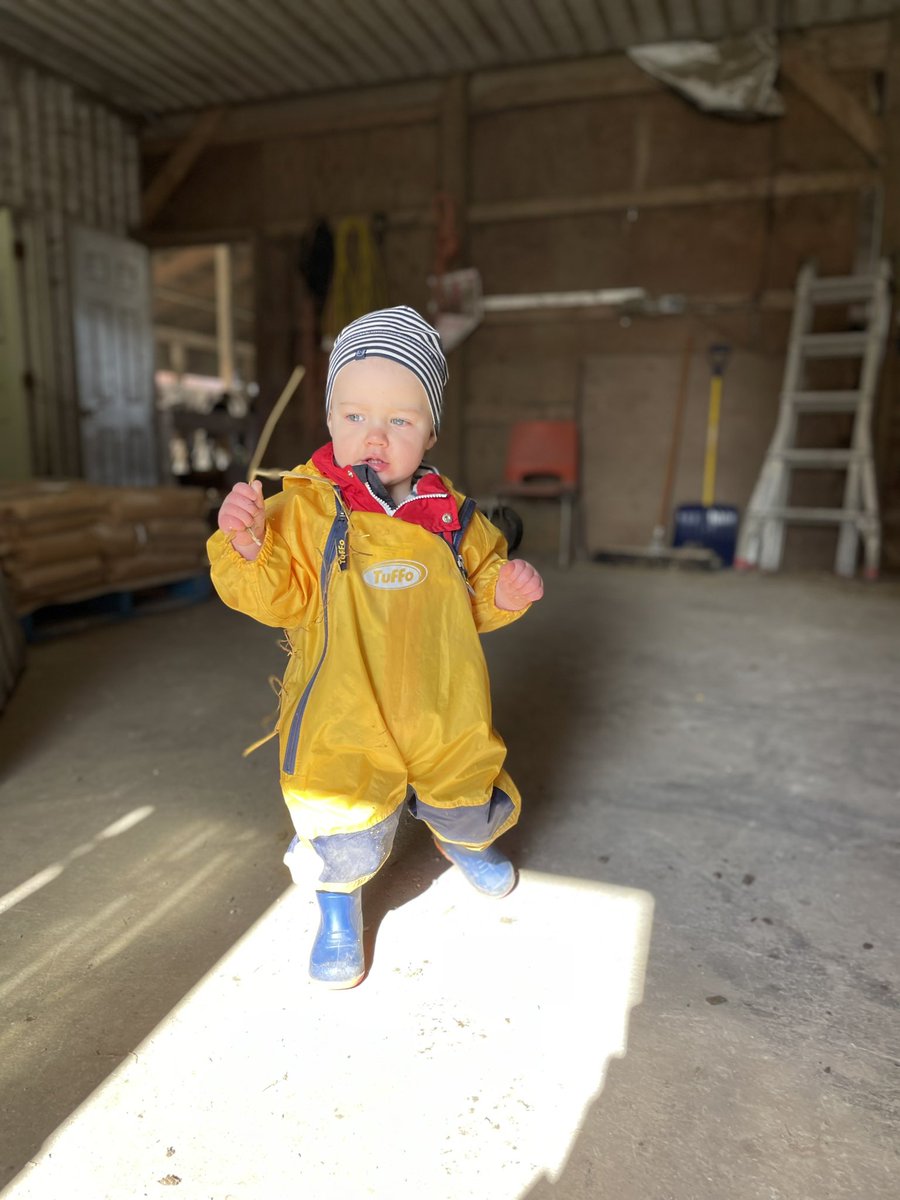 Bryce is loving the warmer weather and more time in the barn!