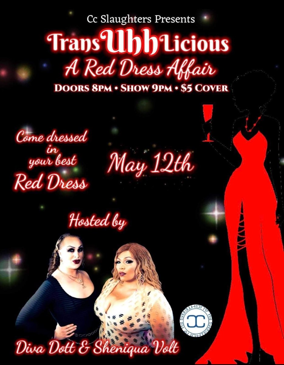 reddresspdx's tweet photo. Want to help support Red Dress as we rebuild for the 2023 party?! Come on out to @CCSlaughtersPV 5/13 fo the amazing TransUHHlicious show! $2 of the cover goes to support us!
#reddresspdx https://t.co/mz9u3SuA3p