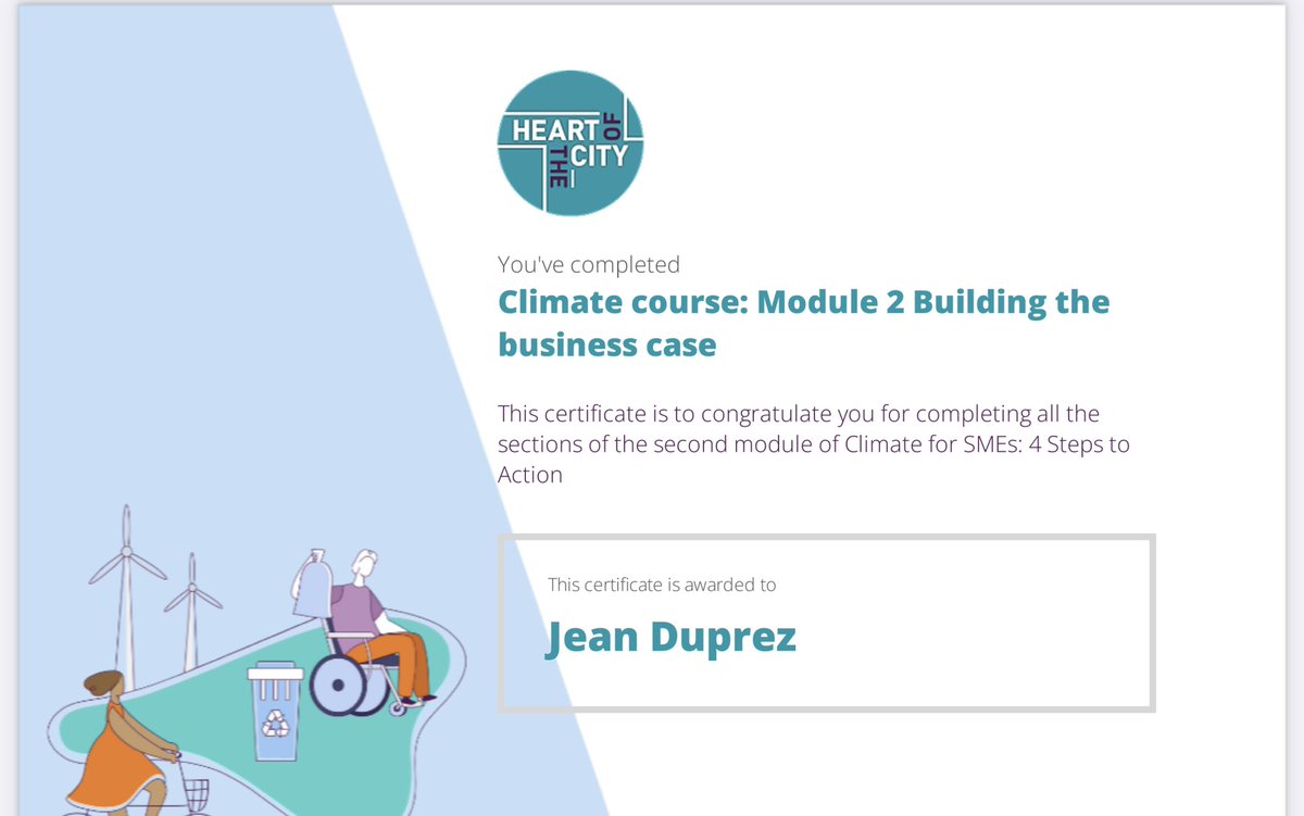 #SMEs play a big role in tackling the #ClimateCrisis, and that's why we're doing <a href="/HOTC_UK/">Heart of the City</a>'s #ClimateAction for SMEs course. Learning invaluable information as I work through the easy to navigate modules.  
Looking forward to making a plan to get business to #NetZero