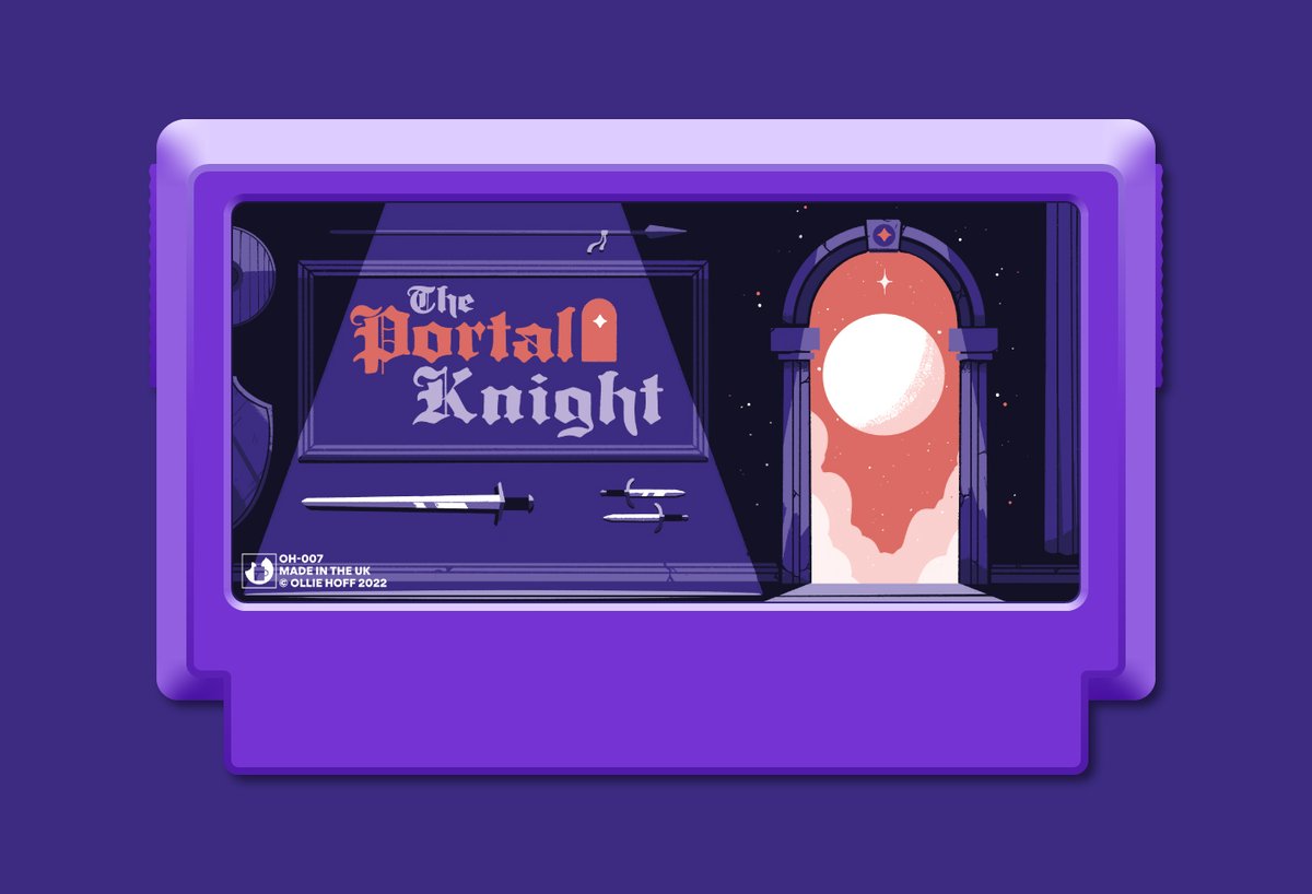 OllieHoff's tweet photo. Happy #Famicase day!

Here's my submission for this year's @meteor_club exhibition; 

No. 70: The Portal Knight! https://t.co/73Tq2jR0b9