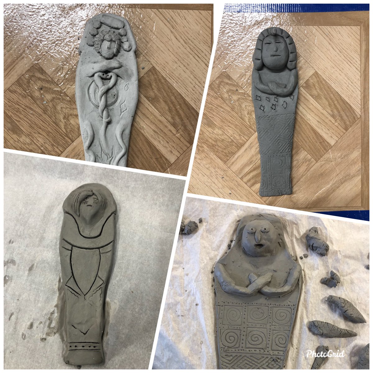 6th grade at @YorbitaCheetah learned a lot about traditions as they studied about Ancient Egypt. Their final project is based on one of those traditions designing a sarcophagus (coffin) to prepare for the afterlife. They are doing it out of clay. @RowlandSchools #WeAreRUSD