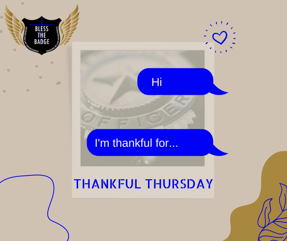 BlessTheBadge's tweet photo. We'd love to know what you're grateful for today on Thankful Thursday!   Comment below.👇

#BTBM #TRT #thankfulthursday #thursday #thursdaythoughts https://t.co/ZzXh5Tp6PA