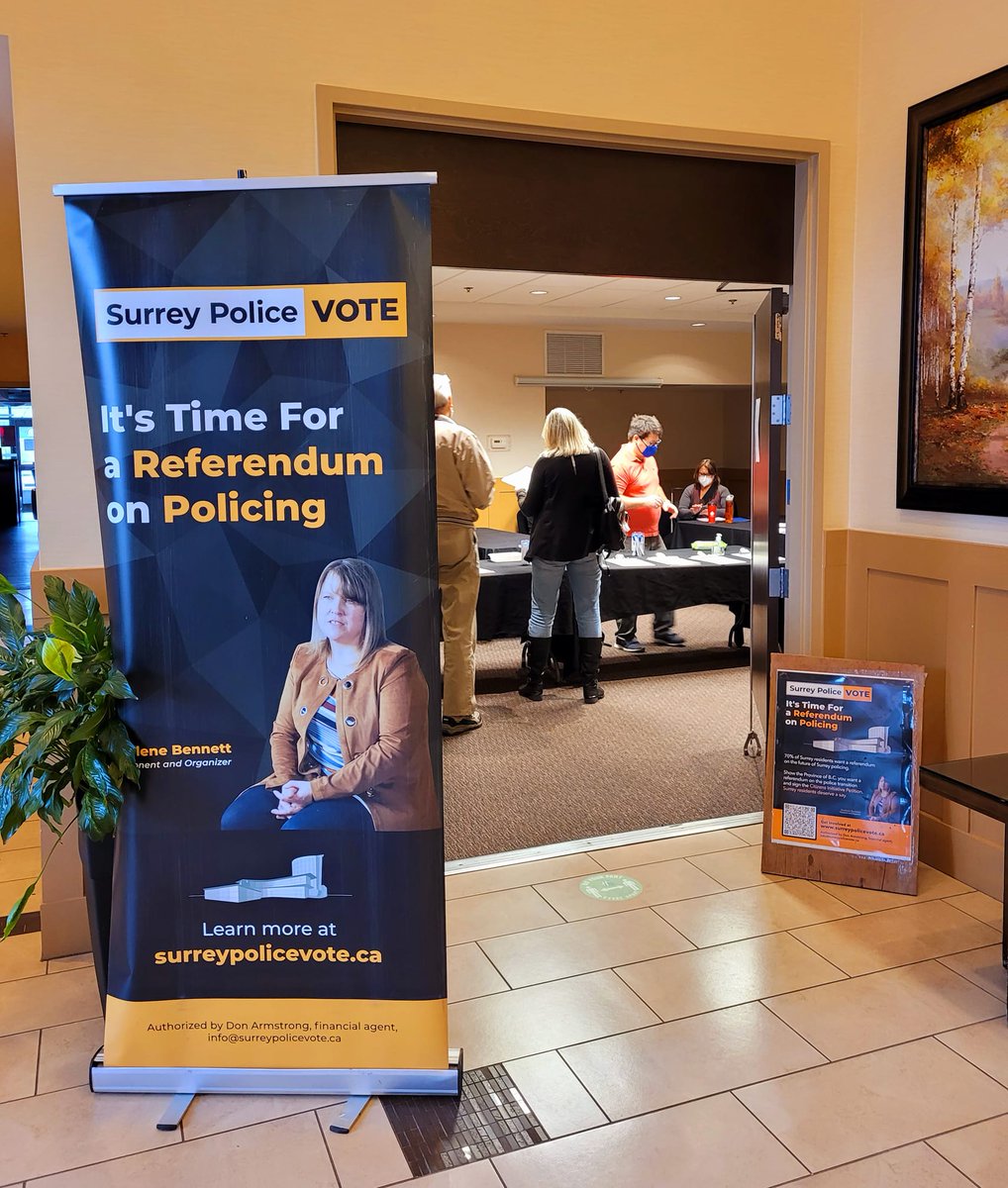 SurreyPoliceSay's tweet photo. Throwback to our successful signature collection. We have some of the most dedicated supporters (that we can’t thank enough) for collecting 42,942 signatures that are now with Elections B.C. https://t.co/6IZeZuTTC6