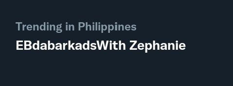 ZephanaticsCVT's tweet photo. Yaaay! Grabeng intro naman yon—and yes! We are already trending! Keep tweeting, fam! :)

EBdabarkadsWith Zephanie
@imzephanie @zephanaticsofc @EatBulaga https://t.co/WBBhf8u7cm