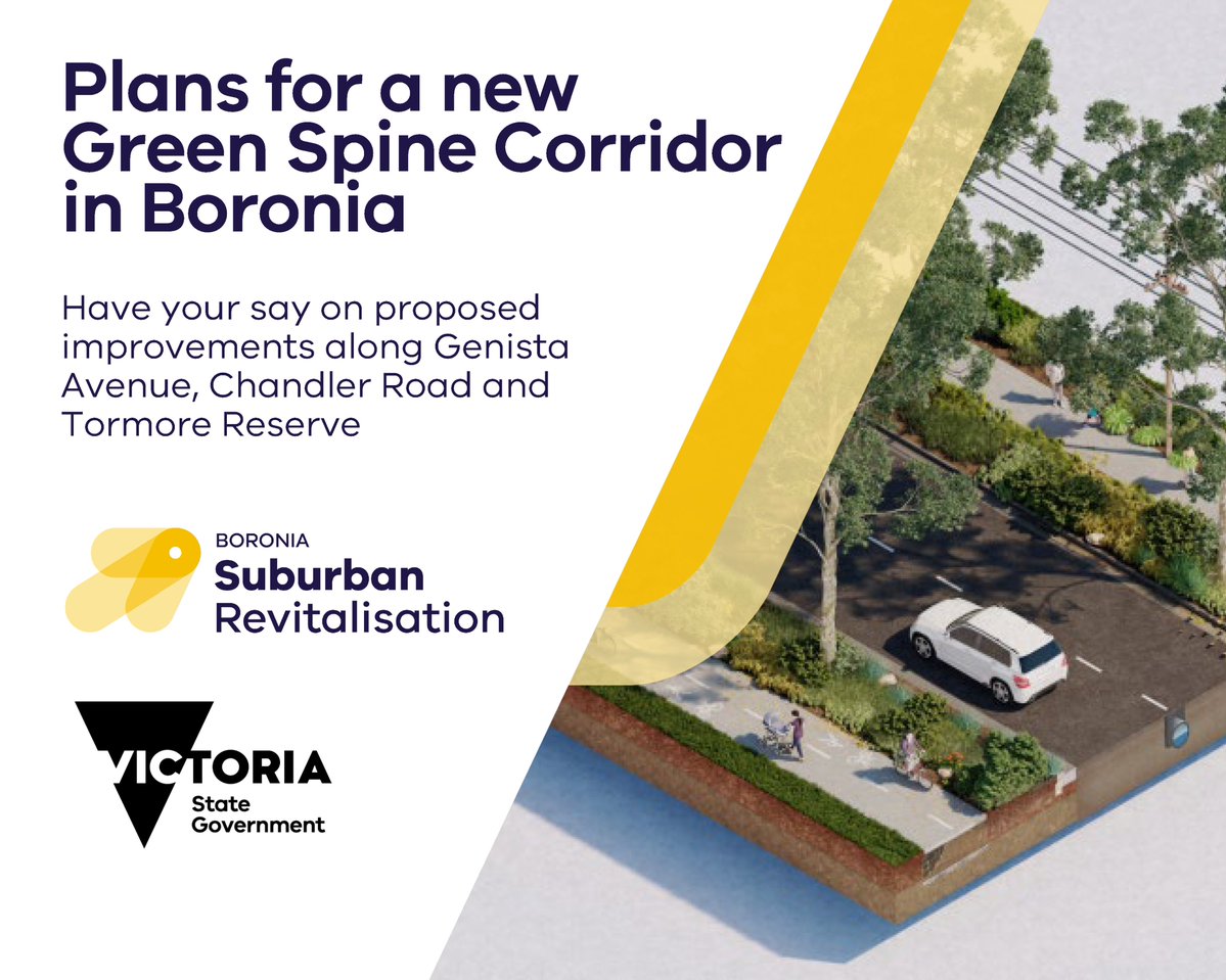 ShaunLeaneMP's tweet photo. Concept plans for a Green Spine Corridor in Boronia have been developed and @knoxcouncil is seeking feedback from local residents.
Have your say here by May 13: https://t.co/7Wjju3kpxQ
#SuburbanDevelopment #LivingLocally @JacksonTaylorMP @knoxcouncil https://t.co/zfPuHzhNbH