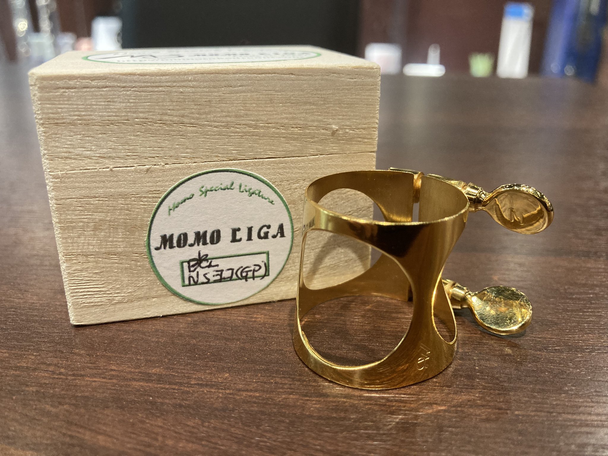 B♭クラリネットリガチャー　アトリエモモ　真鍮タテPGP 2025年最新】アトリエモモ リガチャークラリネットの人気