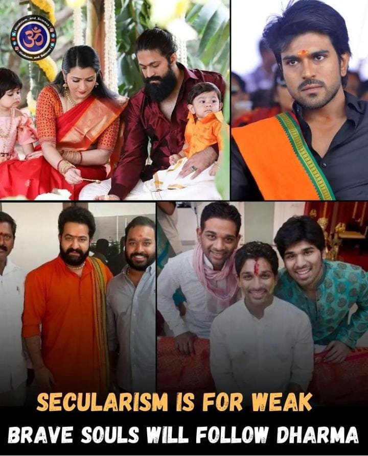 taranathpoojary's tweet photo. #BoycottBollywood
Secularism is for weak......!!! 

Learn some from South Heroes...!!! https://t.co/jtLarjyib1