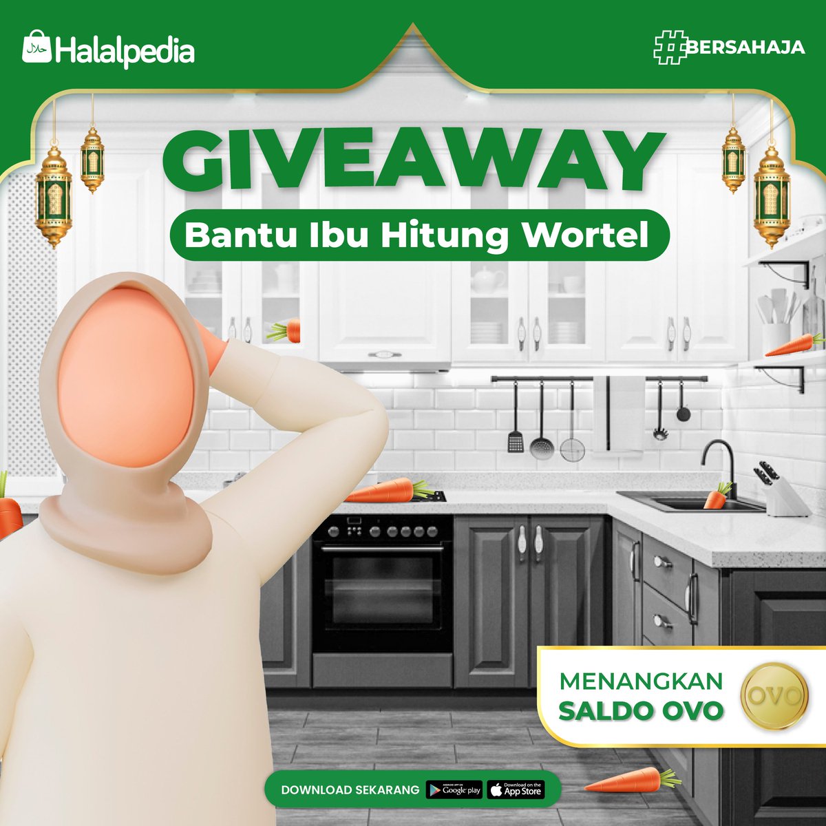 halalpediacare's tweet photo. GIVEAWAYβ οΈ
Bagi-bagi THR OVO nihh~ Bantu ibu hitung wortel yang hilang yukπ
Caranya:
1. Follow @halalpediacare
2. Like dan retweet postingan @halalpediacare SEBANYAK-BANYAKNYA!
3. Tulis jawaban di kolom reply
Semangat!π
#Halalpedia #PromoGoPayPayday #OVO #Halalpediaberbagi https://t.co/D7KZRZHToX
