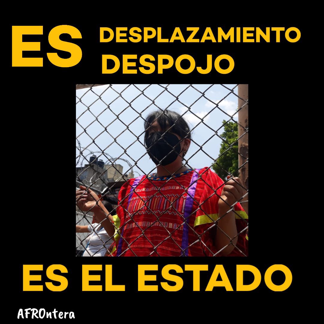AFRO_ntera's tweet photo. Desde #AFROntera estamos con el Pueblo Triqui y exigimos al gobierno mexicano que devuelva la tierra robada, garantice el retorno de lxs triquis a Tierra Blanca Copala en Oaxaca.
#ElDespojoEsColonialismo https://t.co/qbtWtpNVUK