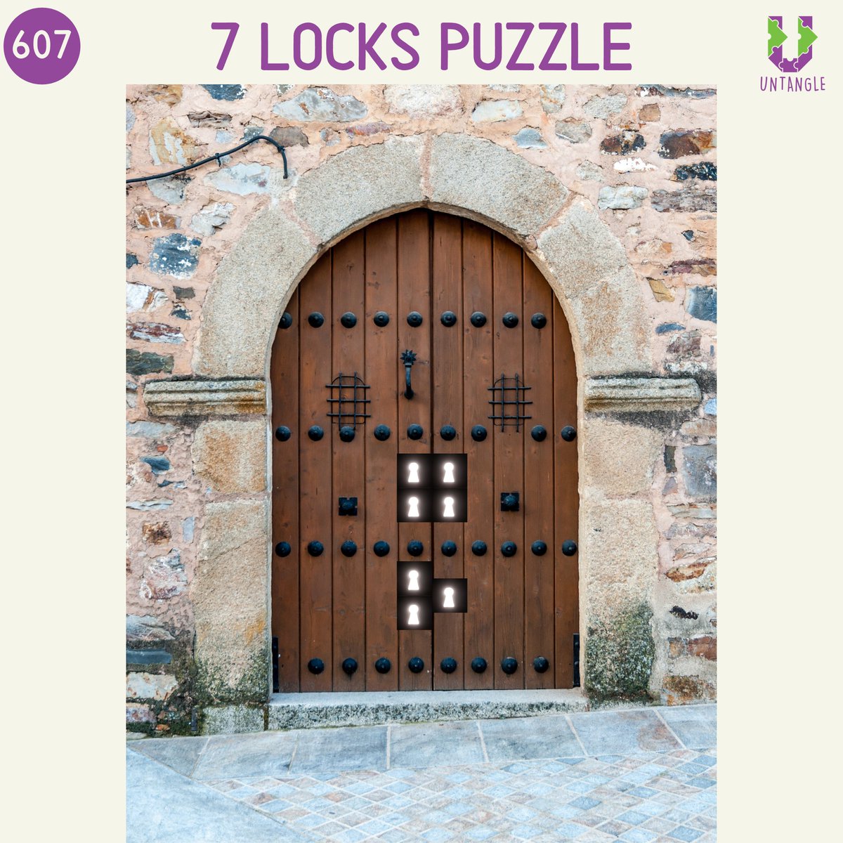UntangleIndia's tweet photo. Today's puzzle is about a door with 7 locks.

DM the answer to @UntangleIndia by 9PM

#UntanglingAtHome 607

(You may number the locks as 1 to 7 for explaining the answer) https://t.co/sWv04AdZDz