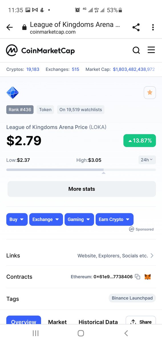 wa_billy's tweet photo. @LeagueKingdoms @coingecko @CoinMarketCap @NodHan @0xcryptowizard @0xPamp @Age_of_Zen @APompliano @assayasss @bakery_swap https://t.co/ESvIV9aam8