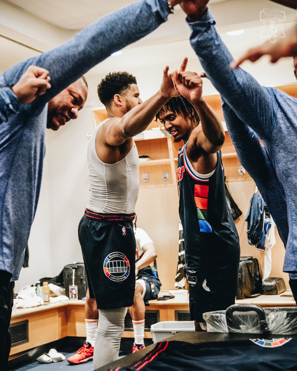 sixers's tweet photo. won it together.

GN Sixers twitter! | #PhilaUnite https://t.co/t9UYPROP1T
