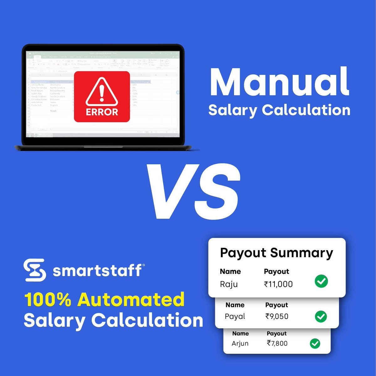 getsmartstaff's tweet photo. Tired of using spreadsheets to calculate salary for blue-collar staff? Try Smartstaff’s automated payroll software today! Book a free demo: https://t.co/lxc6WKs604
#automation #attendance #payroll #payrollsoftware #workforcemanagement #bluecollar #manufacturing #smartstaff https://t.co/ajIkNLbpMZ