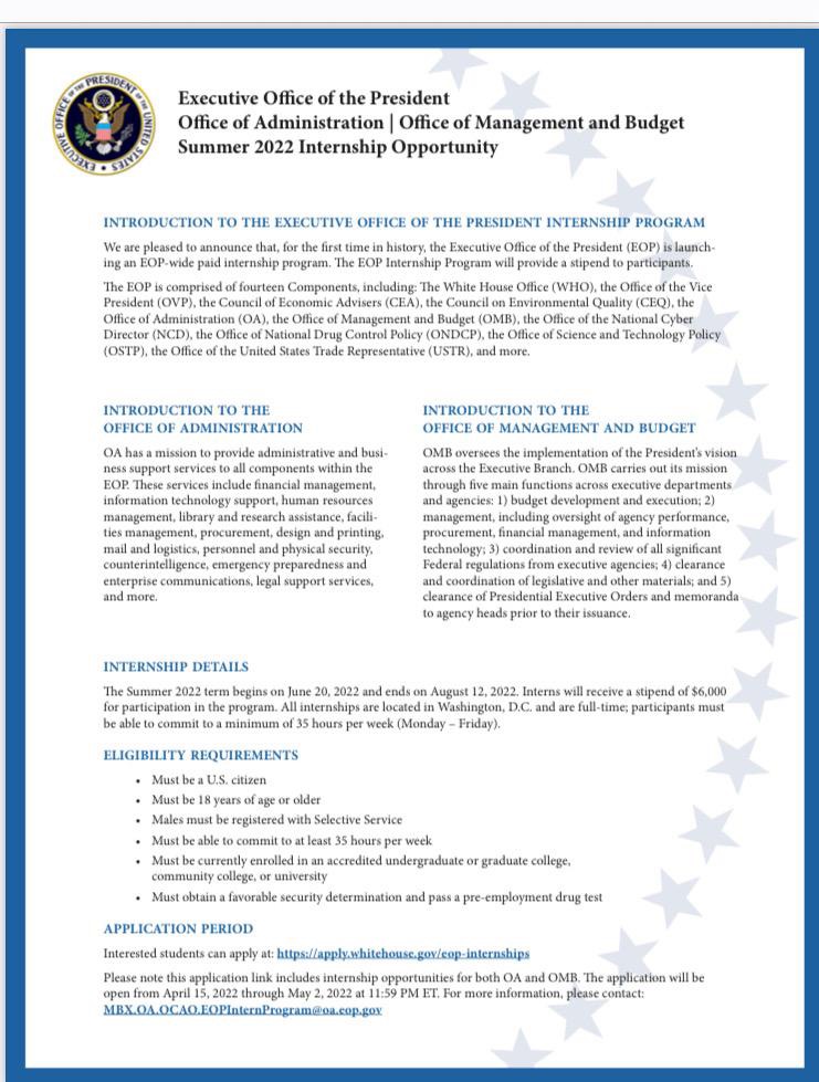 Summer 2022 Internship Opportunity ::
Sharing this great internship opportunity...