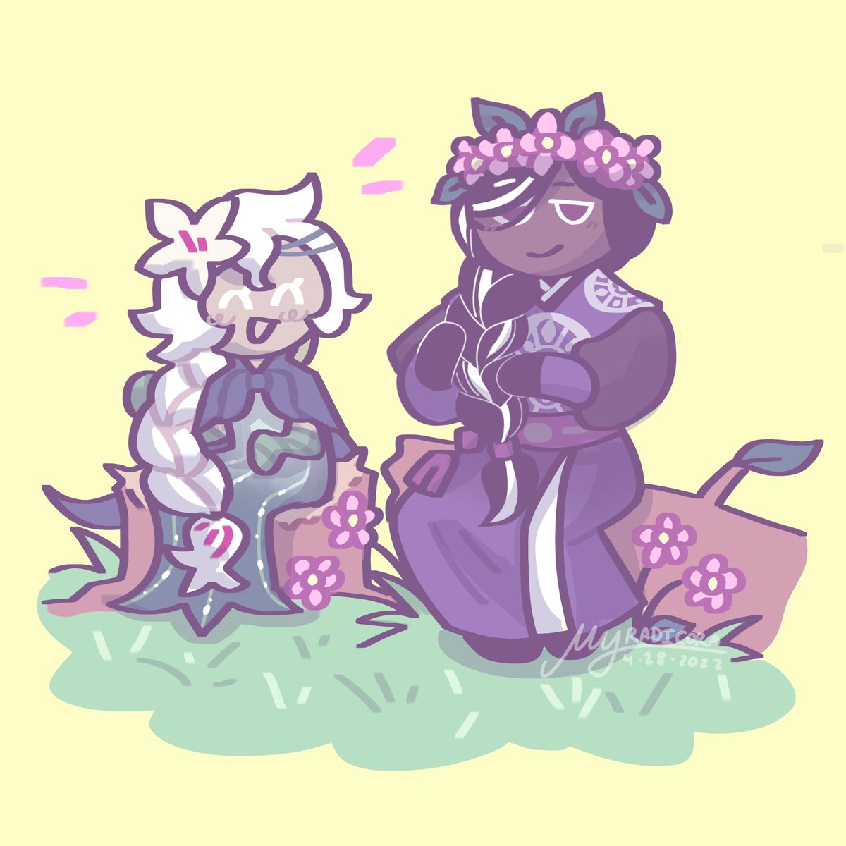 just look at them #darklily #darkcacaocookie #whitelilycookie