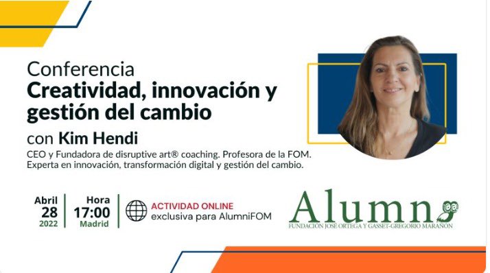 A pleasure and honor to share with the Alumni of the University FOM of Madrid. 
Un placer y honor compartir con el Alumni de la Universidad FOM de Madrid. #AlumniFOM