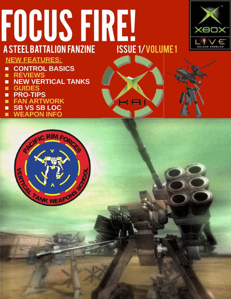 RazorStoJ's tweet photo. Focus Fire! Issue 1/Volume 1 is in the works! if you followed our last issue of the Steel Battalion Fanzine and enjoyed it stay tuned for this next instalment into all things Steel Battalion. I'm taking over this issue with the SB XLink Kai Crew.
#SteelBattalion #FocusFire https://t.co/8OZmsd80ch