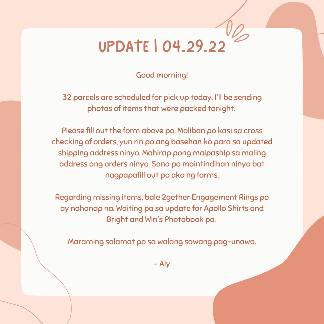 See Tweets for Updates | BUSY PACKING tweet media