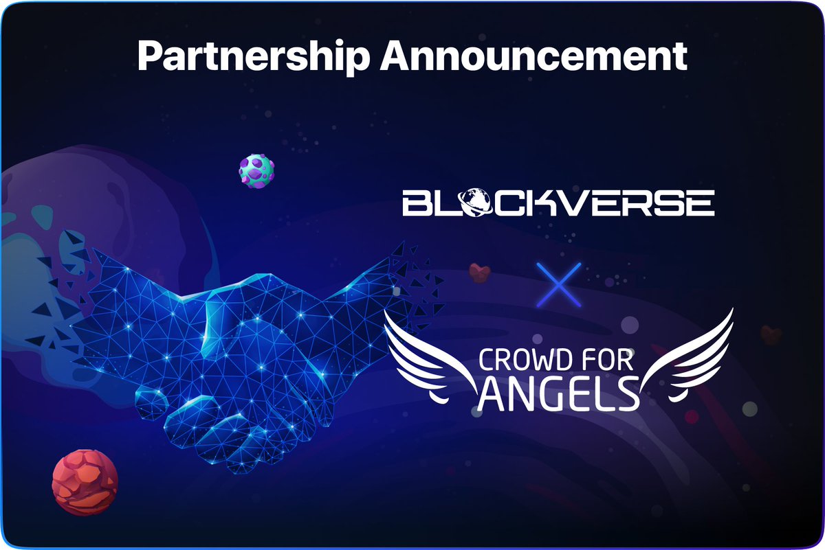 bv_metaverse's tweet photo. 🚨New Partnership🚨

Let's welcome @CrowdForAngels to #Blockverse!

Crowd For Angels, the 1st regulated crowdfunding platform to open a #crypto payment gateway, has added their $ANGEL token to Treasure Chests in Blockverse’s #AugmentedReality mobile application!

#PLAYTOEARNGAMES https://t.co/bpunydmXsf