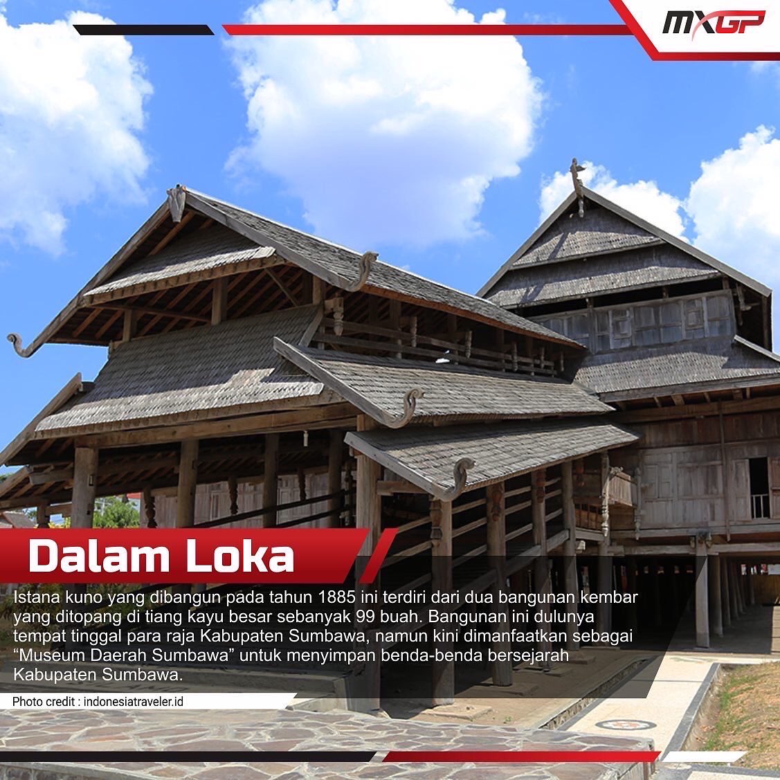 MXGP_Sumbawa's tweet photo. 5 wisata budaya di Sumbawa.

#mxgp2022 #mxgpindonesia #mxgpsamota #mxgpsumbawa #ntb #nusatenggarabarat #sumbawa #indonesia https://t.co/wfo1Wkhhjr