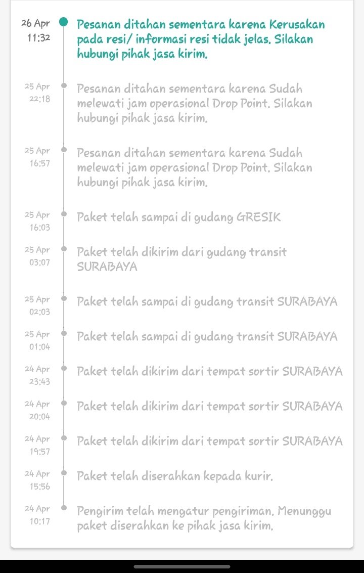 crystaeljin's tweet photo. Min @jntexpressid minta tolong ini dilacak dong? ini kenapa paket saya gak nyampek2 dan informasinya seperti itu? https://t.co/EFLIljwfM4