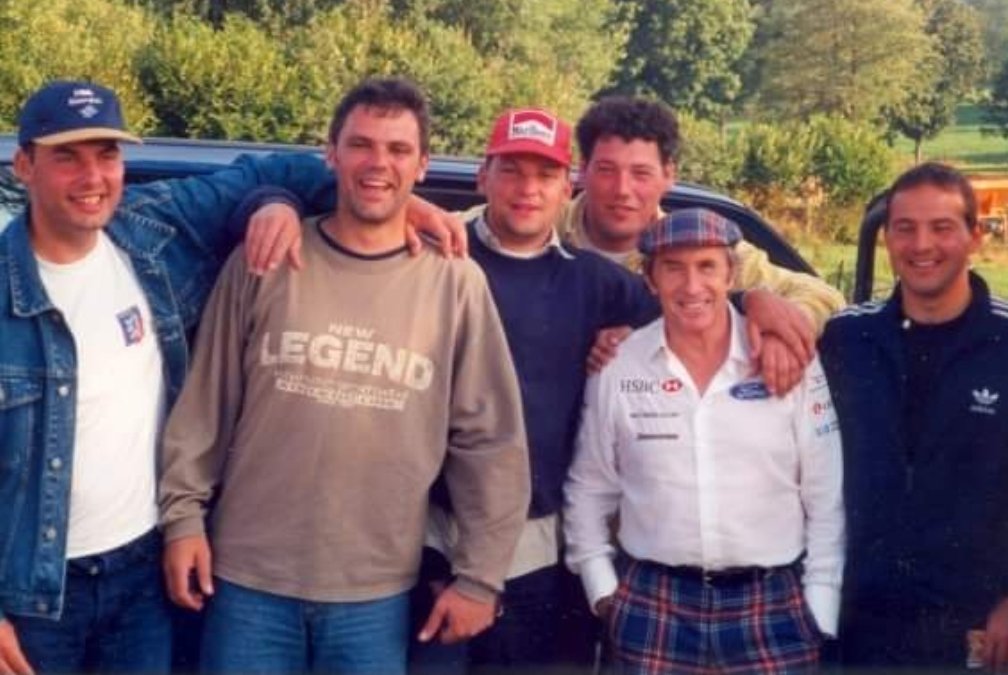 Me and friends on the picture with legend Sir Jacky Stewart.