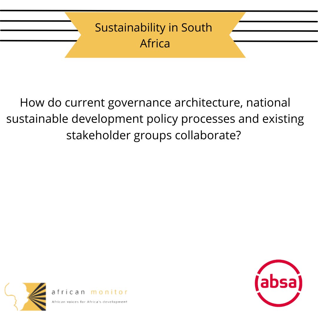 AfricanMonitor's tweet photo. How do current governance architecture, national sustainable development policy processes and existing stakeholder groups collaborate?
#governance #sustainability #policy #SDGs #multistakeholderplatform https://t.co/Xod6DDRnCc