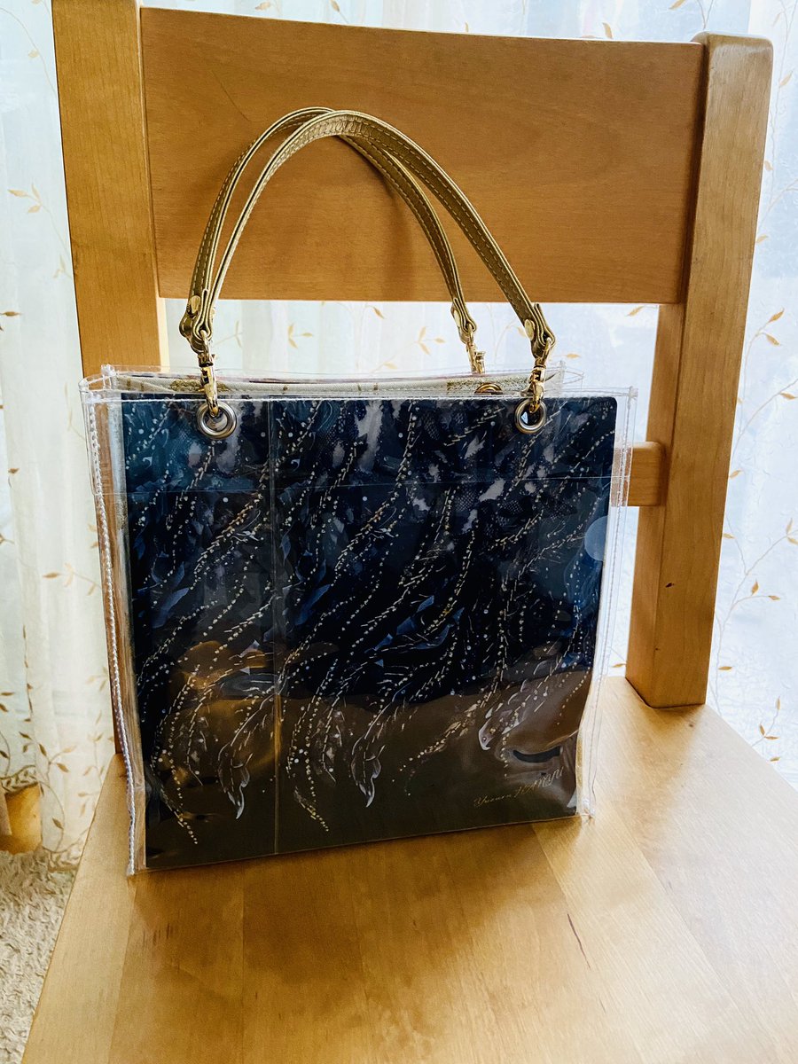 羽生結弦 トートバッグとメモパッド、クリアファイル、 羽生結弦展で買ってきたお衣装クリアファイルを手持ちのクリアバッグに