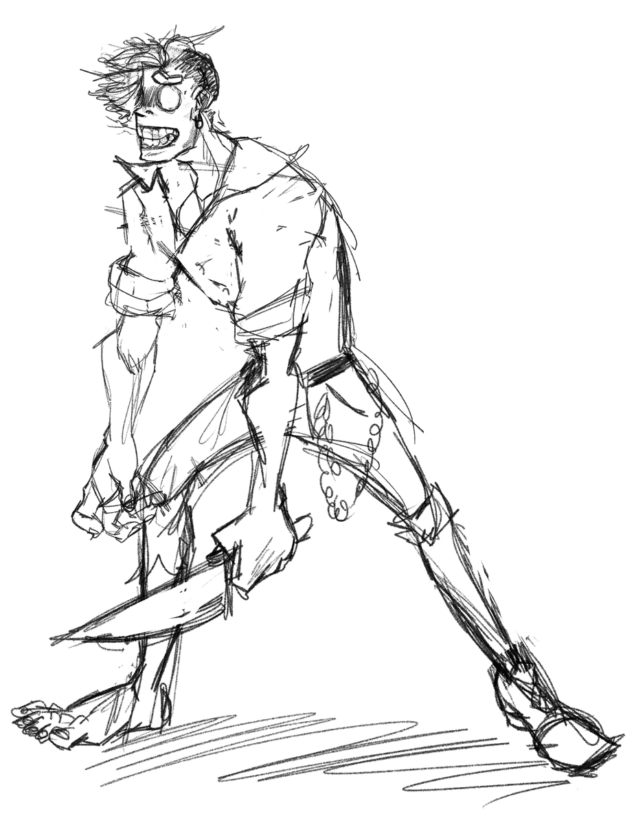NaturallyFloofy's tweet photo. Warming up the 'ol art skills with a sketch of a zombo. https://t.co/sWWGvBCZWT