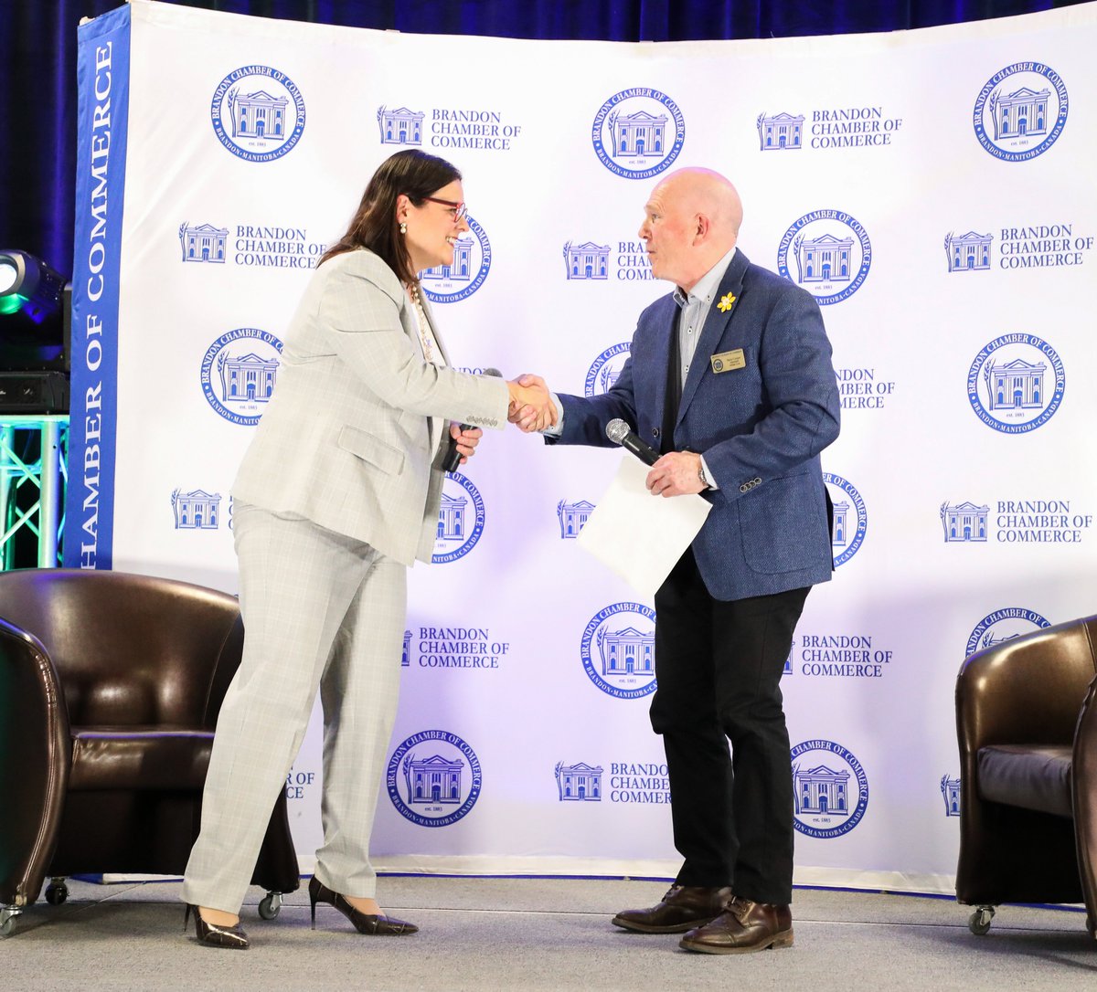 Pleased to share our government’s vision for recovery and economic growth with the @BdnChamber! 
Great to be back in Brandon today, appreciate the warm welcome and the opportunity to connect. #MBpoli