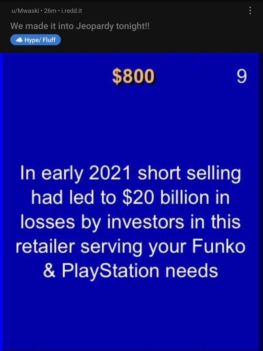 No way! Is this real? $GME #GameStop #GMErica #SuperStonk #wallstreetbets #MOASS $BBBY https://t.co/szdsLAOHMj