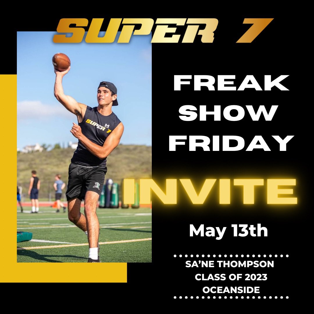 Super7SD's tweet photo. @SaneThompson_2 was a top performer at @Super7SD preliminary events. Finals invite ✅ https://t.co/vFhxwtJ6AO