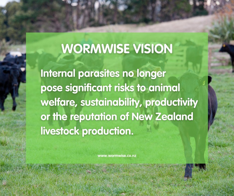 Wormwise Vision: 

Internal parasites no longer pose significant risks to animal welfare, sustainability, productivity or the reputation of NZ livestock production.

Check out our website today for information, support and resources.

wormwise.co.nz

#Wormwise