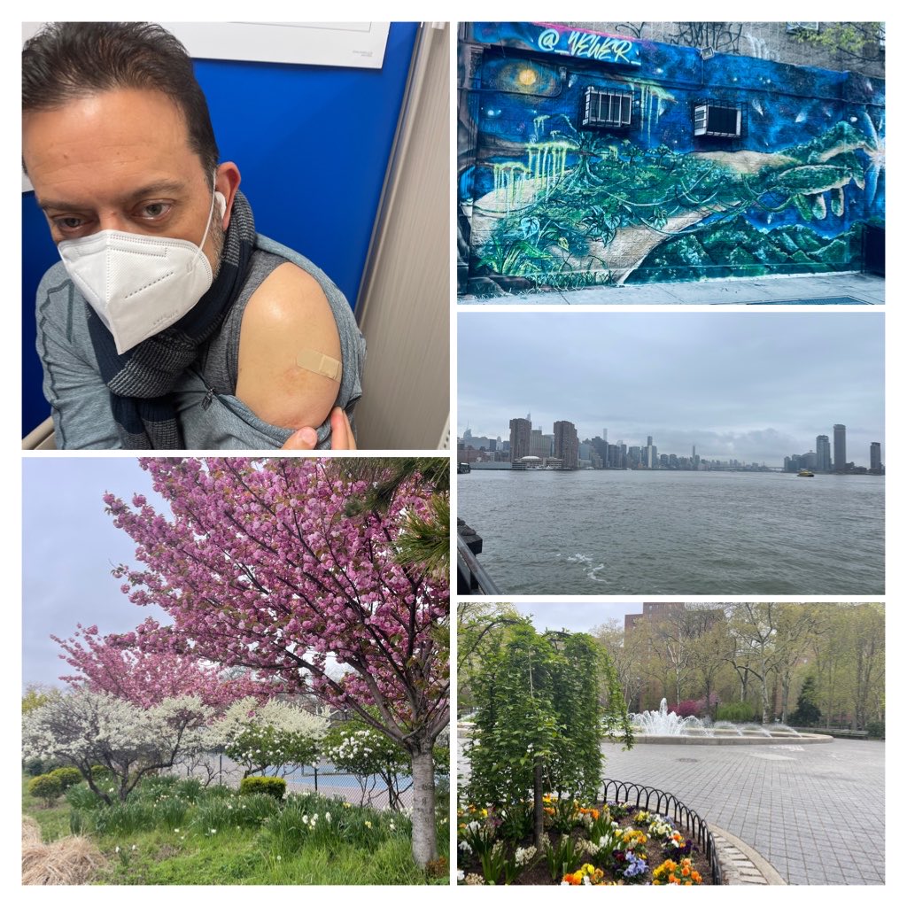 KhannaLabUF's tweet photo. Mural update👇🏼near Peter Cooper village and #EastRiver #NYC en route to #CovidVaccine #4thshot 4 months ahead of reaching 50! https://t.co/ZkF2IMCqEL