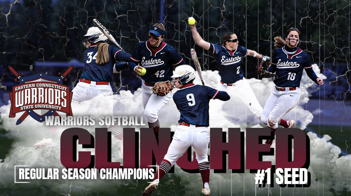 ecsuathletics's tweet photo. With today’s sweep against Rhode Island College, Eastern Connecticut Softball are your 2022 LEC Regular Season Champions for the first time since 2015!! https://t.co/OYHxaoqDNE