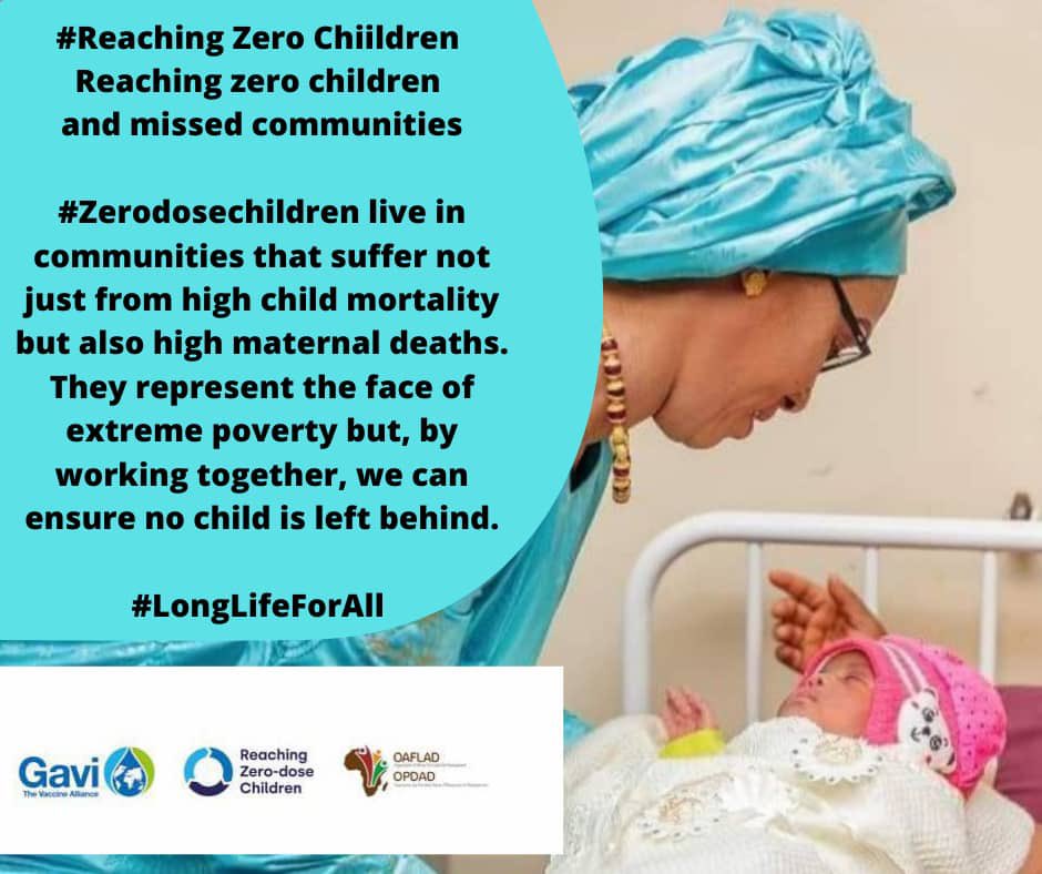 #Zerodosechildren live in communities that suffer not just from high child mortality but also high maternal deaths. They represent the face of extreme poverty, but by working together, we can ensure no child is left behind.

#LongLifeForAll