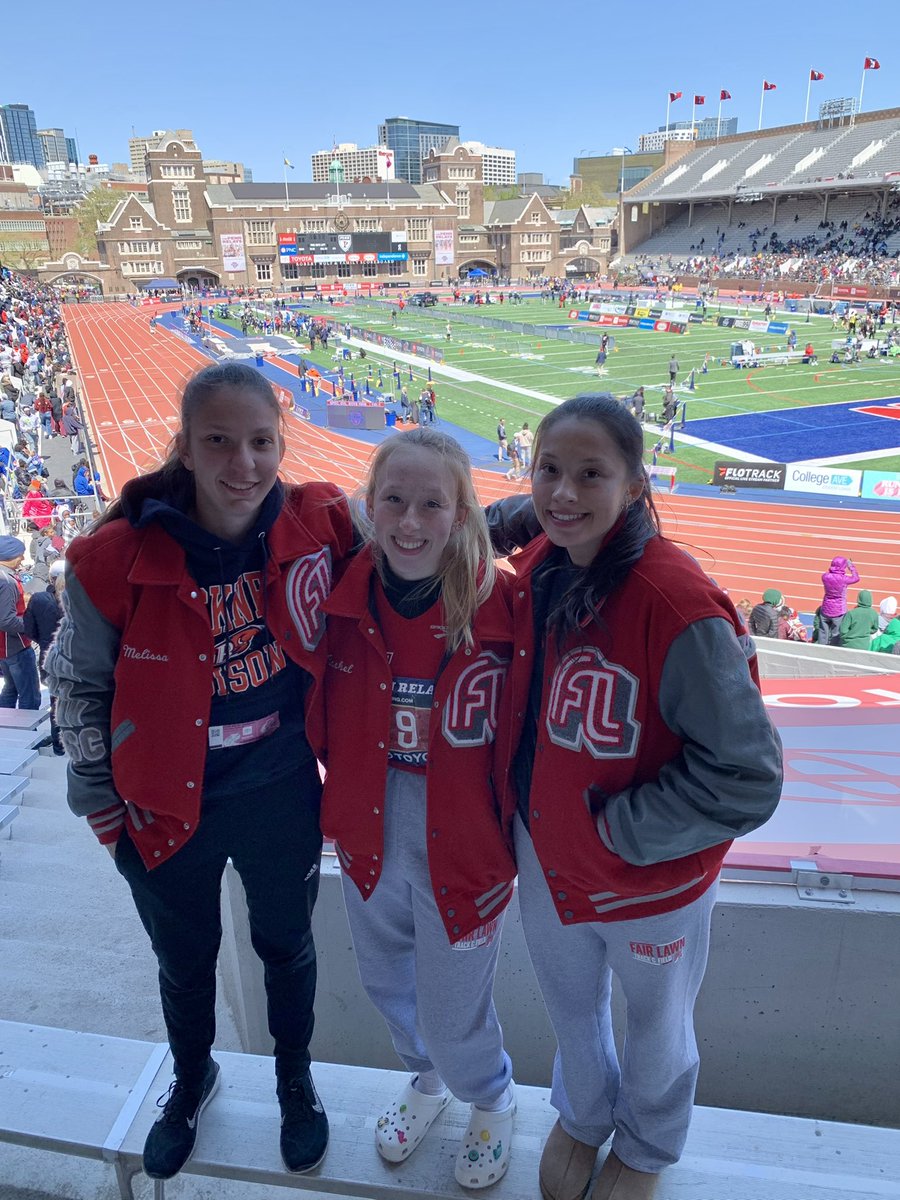 FLCuttersTrack's tweet photo. Super proud of our Javelin trio for competing hard today in tough windy conditions at Penn Relays.  Hailey 6th, Rachel 7th (PR), and Melissa 13th.  A lot of season left!  Can’t wait to see how it plays out! https://t.co/6UZnT9z407