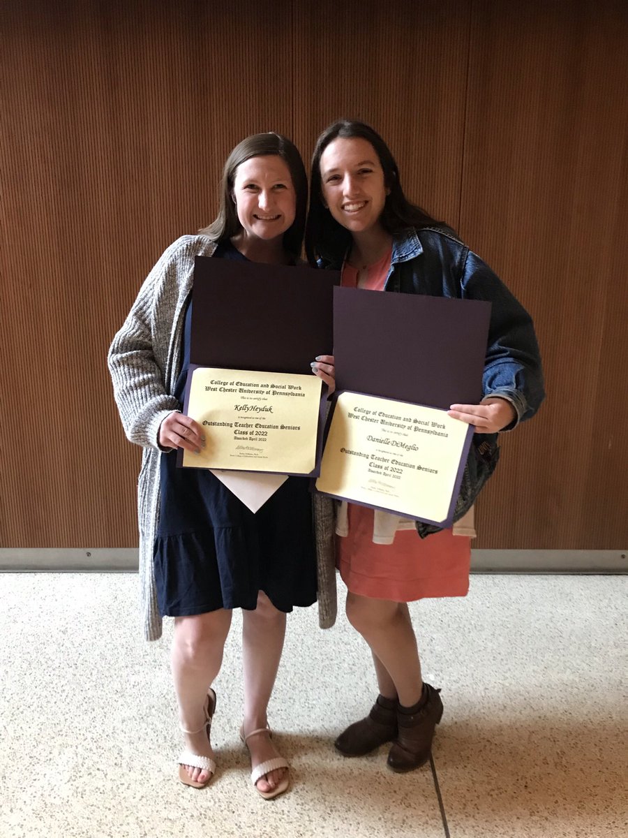 Ms_DiMeglio's tweet photo. It was such an honor yesterday to receive the 2022 Outstanding Teacher Education Senior Award! It was such a nice ceremony to be recognized for all of my hard work. I am thrilled to soon have my own classroom! 💓 https://t.co/ypZM5I1qim