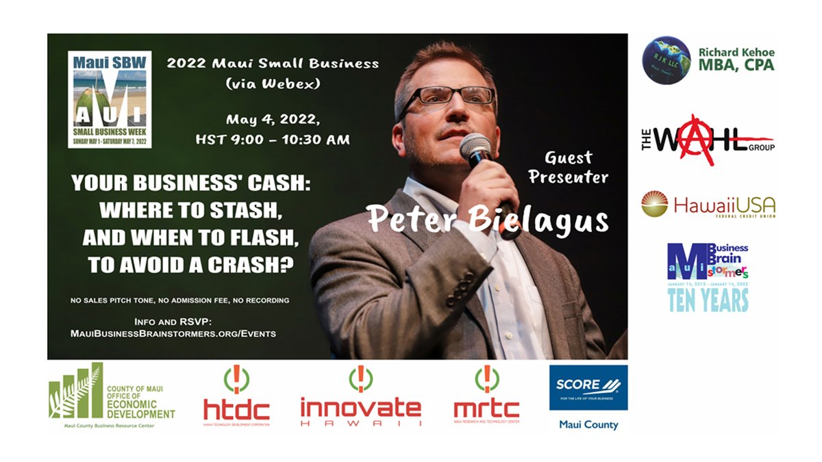 MauiBizBrain's tweet photo. Peter Bielagus is a top notch speaker, expert on the  topic, terrific and fun! After attending his event, you will not attend any if it is not Bielagus speaking. 😊  #MauiBW #SmallBusinessWeek 

#Maui #Hawaii: 
https://t.co/ftde9djgJw https://t.co/77Gt385gQG