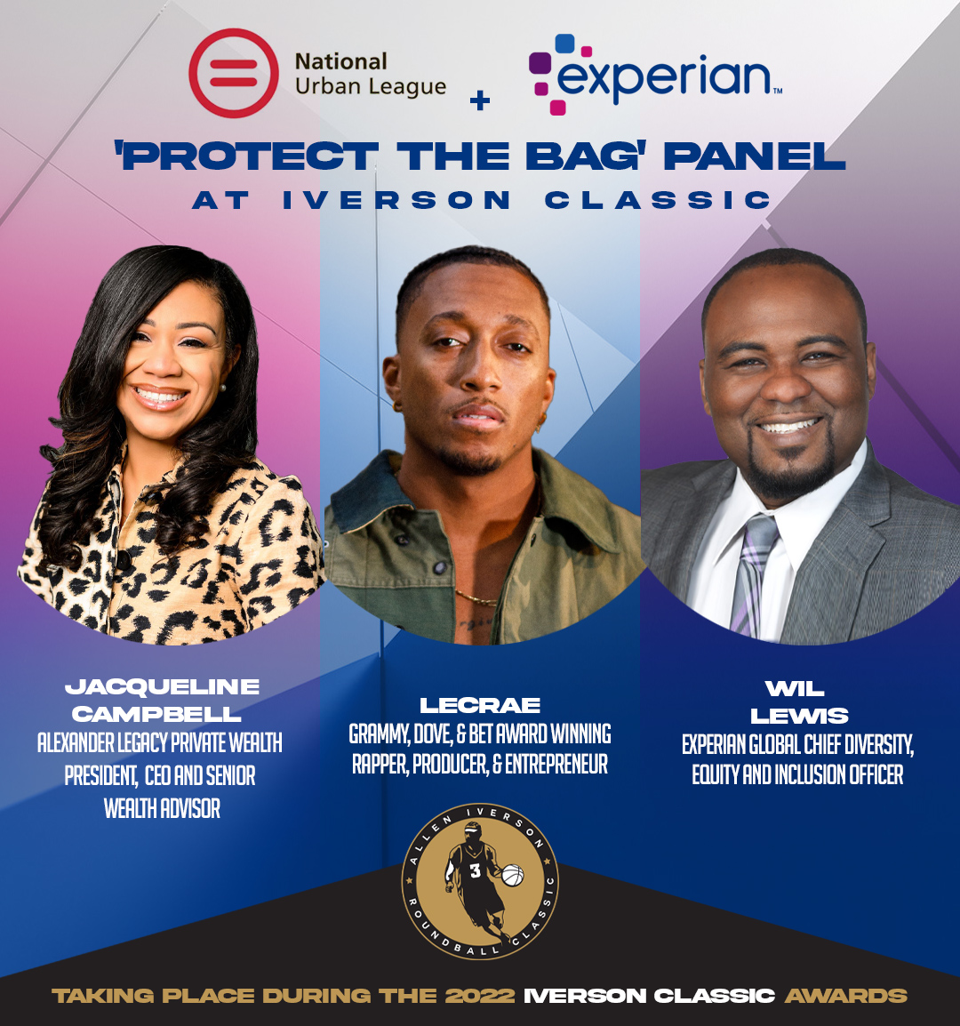 We're at <a href="/iversonclassic/">Allen Iverson Roundball Classic</a> for #ProtectTheBag Live RIGHT NOW with <a href="/NatUrbanLeague/">National Urban League</a>! Thread of the discussion on all things financial health below ⬇️🧵💰