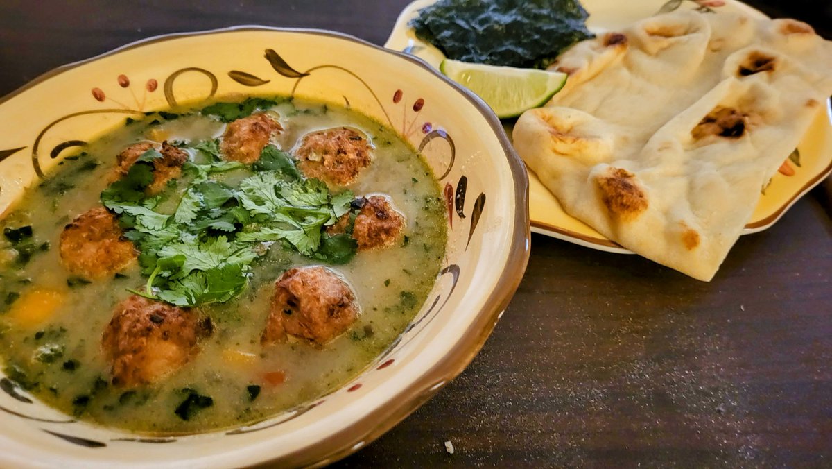 cjucoder's tweet image. Energy is a problem after major surgery. Cooked for the first time in quite some time. Green Curry Lentil Soup with lots of veggies and chicken meatballs. The meatballs aren&apos;t part of the recipe but I wanted meat lol. Was fricken delicious, healthy as a bonus.