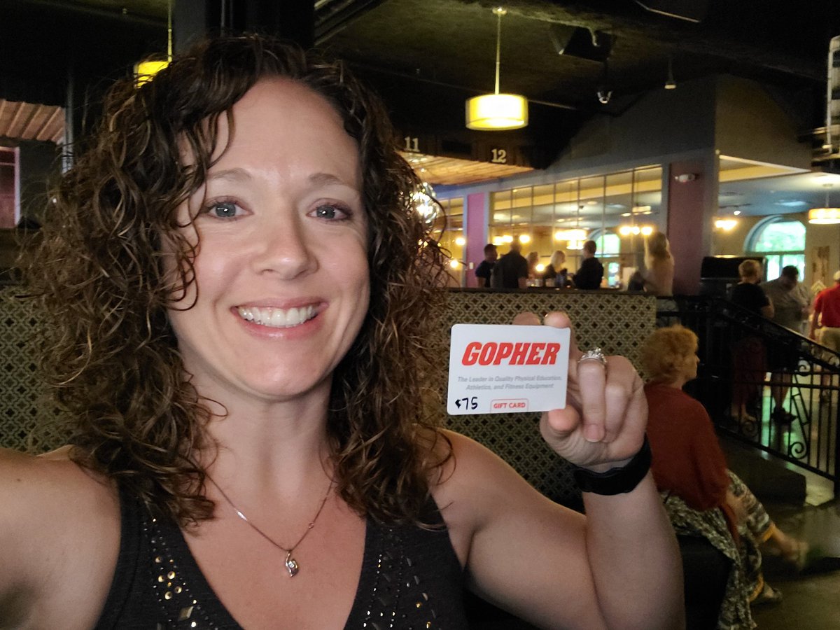 I WON!!! 😁❤️
Thank you <a href="/GopherSport/">Gopher</a> and <a href="/SHAPE_America/">SHAPE_America</a> for the wonderful #healthmovesminds social and celebration at #SHAPENOLA and I am so excited to spend my $$