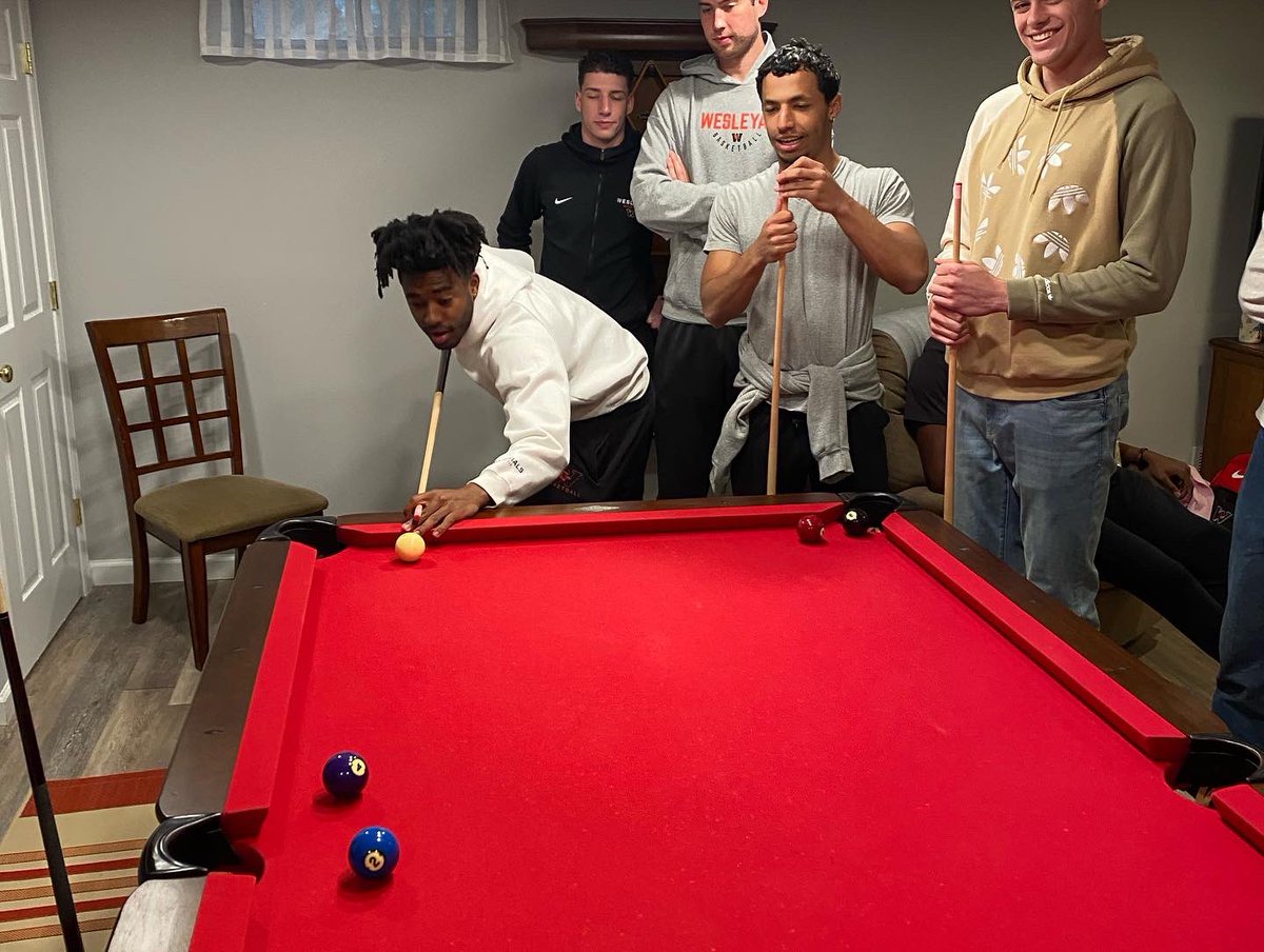 wes_mbball's tweet photo. Great energy at Coach Reilly’s house for the end of the year banquet!!  Celebrating a great season and a special group of seniors.  Thanks for the memories!  #CardinalPride https://t.co/kXMWaik2J3