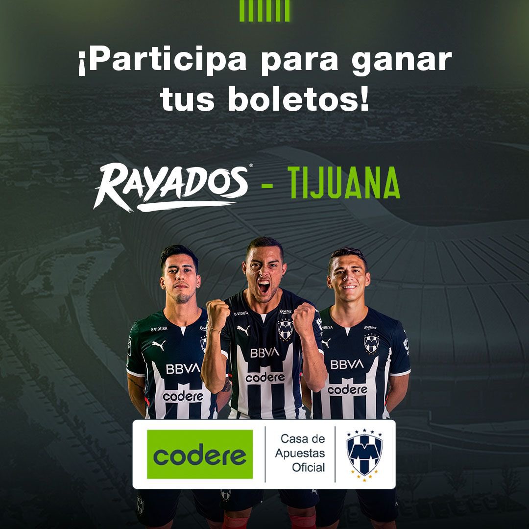 zonarayada's tweet photo. 🔵⚪️¡BOLETOS!⚪️🔵

Gana un pasa doble para ver a Rayados vs Xolos este Sábado 🎟 

Pasos:

👉 Like y RT 
👉 Sígueme y sigue al tío @CodereMX 
👉 Comenta con el #CodereEsRayado tu pronóstico para el partido 

🚨 Ganadores se anuncian este Sábado a medio día. 🍀 SUERTE 🍀 https://t.co/XftbIQ89gI