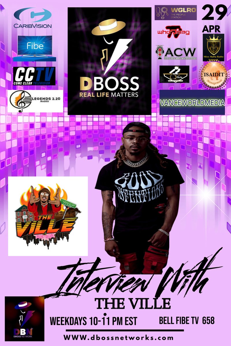 RLMTvCa's tweet photo. WATCH FRIDAY APRIL 29 10PM Real Life Matters DBoss with THE VILLE releases "FORSAKEN ME MIXTAPE" "THE VILLE IS IN LOVE WYN"

#entertainment #dbossnetwork #suitedboss #1stopmedia #CaribVision #OptimumTV #TheVille #forsakenme #wyn #tinarenee  #randbmusic #hiphop https://t.co/nzN1ya0FSk