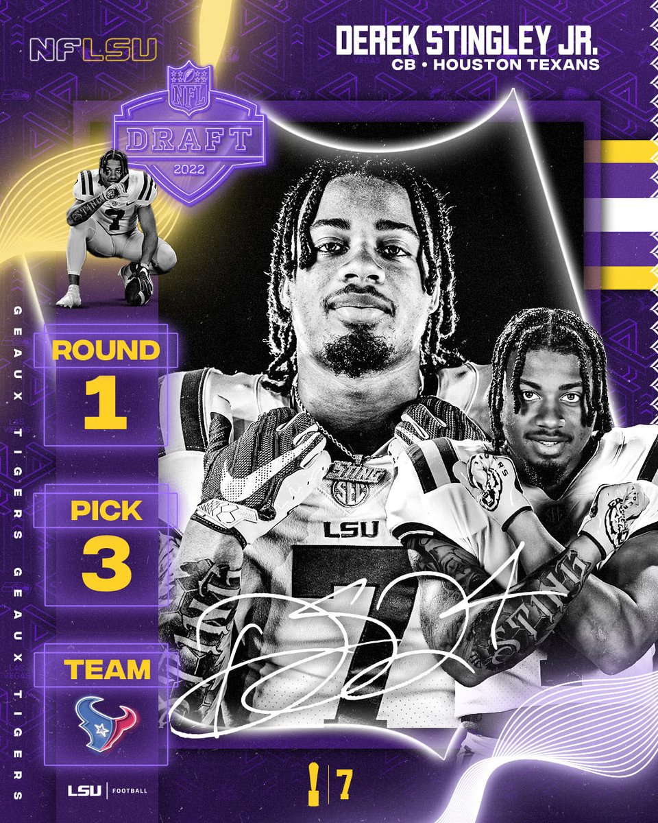 The Future of DBU. 
The Future of NFLSU. 

Derek Stingley Jr. is the No. 3 overall pick in the #NFLDraft by the <a href="/HoustonTexans/">Houston Texans</a>