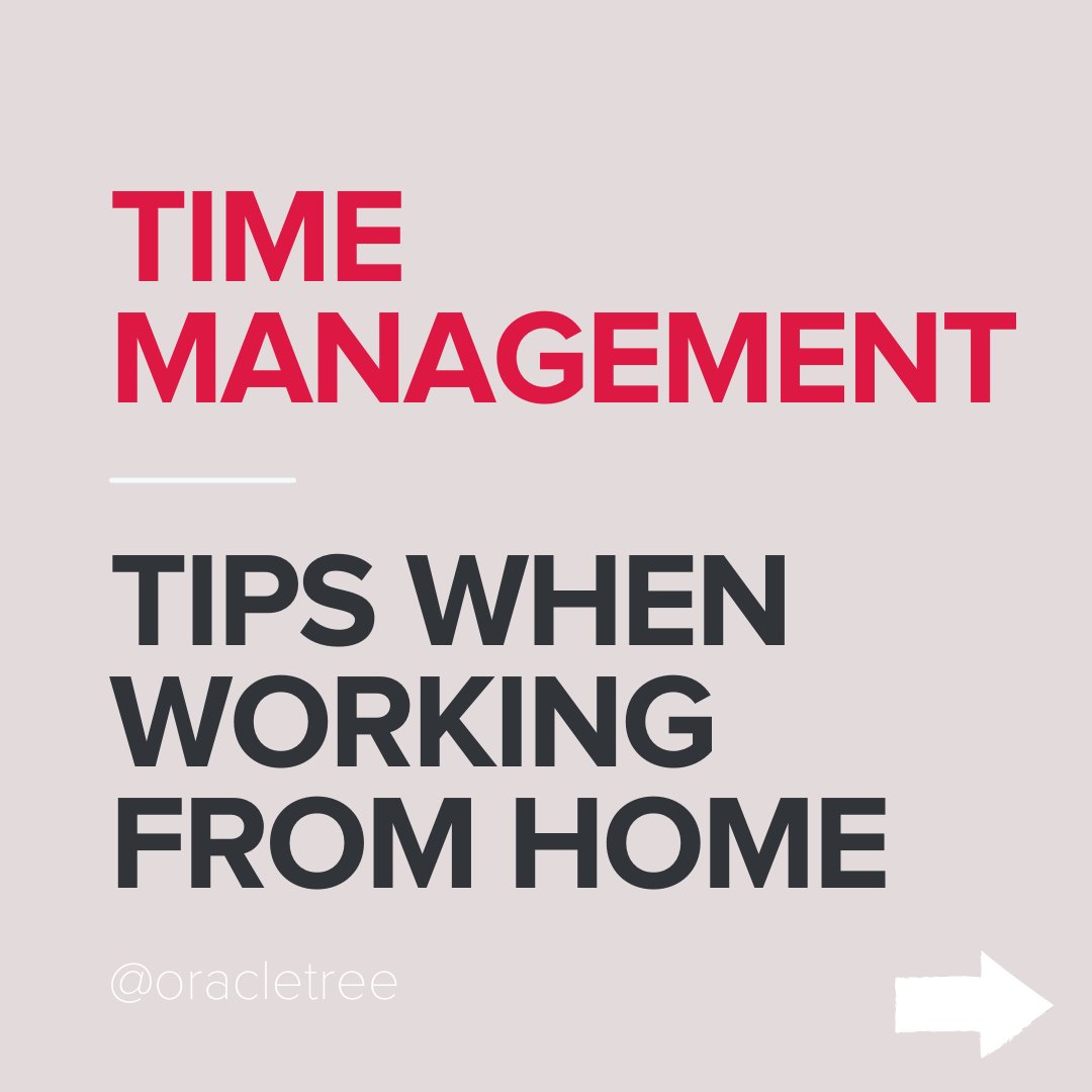 OracleTree's tweet photo. Being a virtual agency before it was *cool* was kinda our thing. 😏 So we've learnt a thing or two over the years.
Here's our best tips to manage your time #workingfromhome, so you're not left ending the day wishing you'd been more productive. 👉
#oracletree #timemanagement https://t.co/DVScbBjR3C